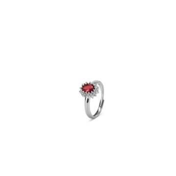Anello Kate Argento - Rosso 16