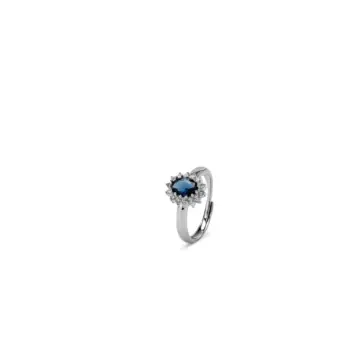 Anello Kate Argento - Blu 16